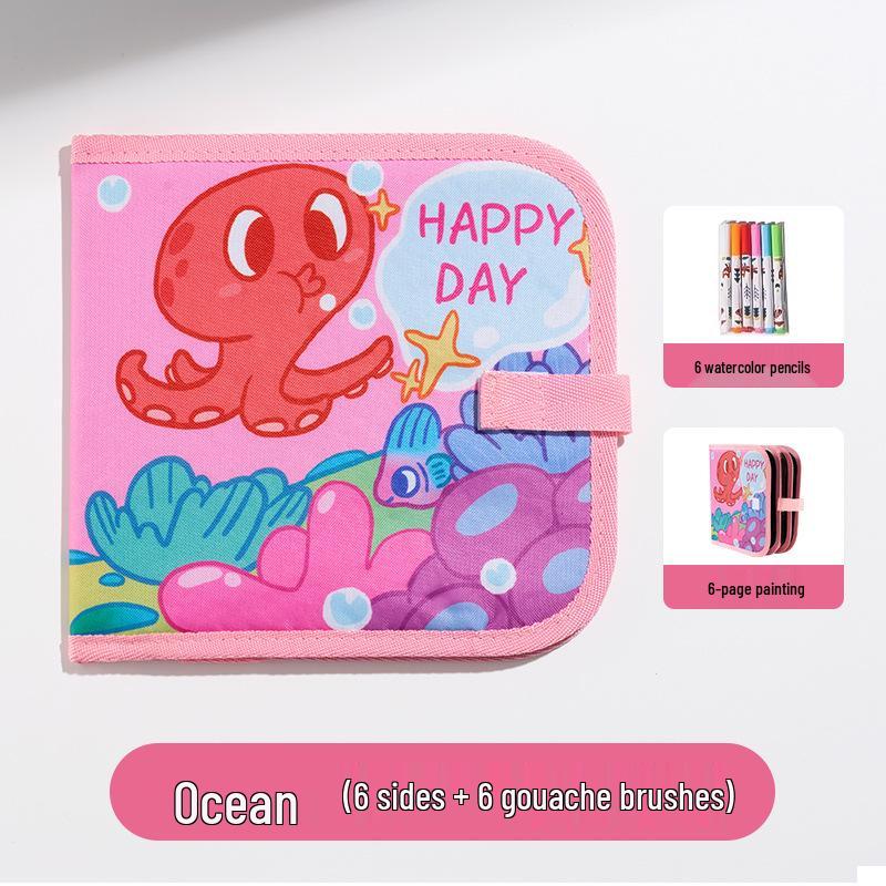 

Детская портативная двусторонняя стираемая доска для рисования и письма с водным мелом