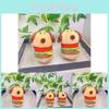 Adorable Creative Plush Hamburger Dog Keychain Cute Stuffed Toy Keyring For Students