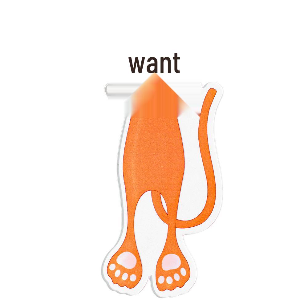 Colorful Cat Acrylic Bookmark with Hanging Design