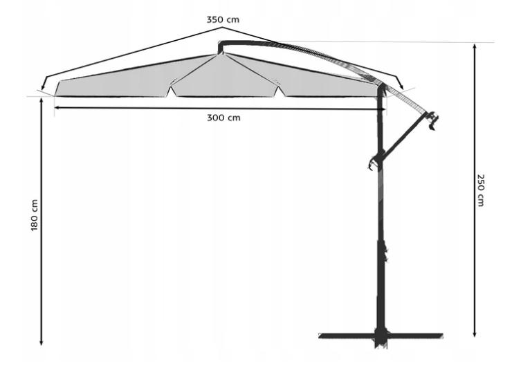 3M Blue and Navy Blue Cantilever Umbrella