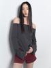 VISUS Fold Over Shorts_Burgundy