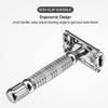 Butterfly Shaped Double Sided Safety Razor Stainless Steel Reusable Manual Wet Shaver for Men and Women with Mirror Travel Case