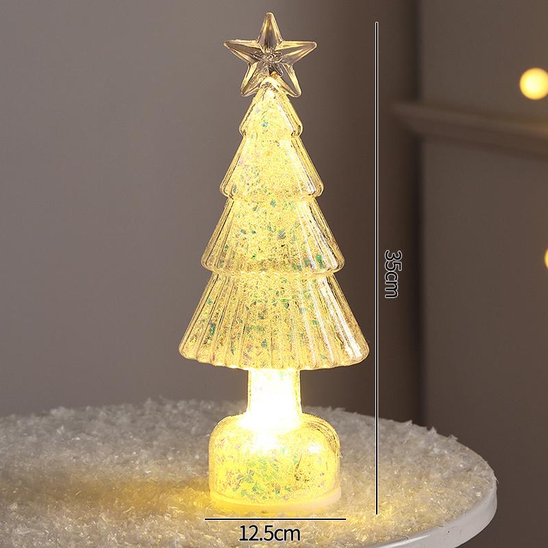 Glowing Christmas Tree Tabletop Ornaments Led Christmas Tree Windows Display Decor Festival Atmosphere Led Night Lights Gift