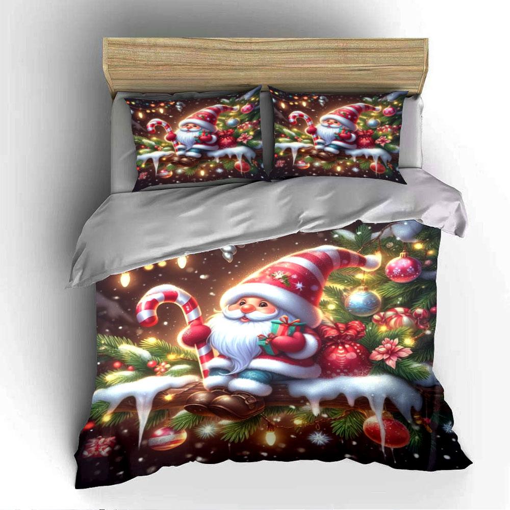 Christmas Santa Bedding Set Bedding Duvet Cover Set Duvet Cover Pillowcases (1 * Duvet Cover 2 * Pillowcases, Without Duvet Insert)
