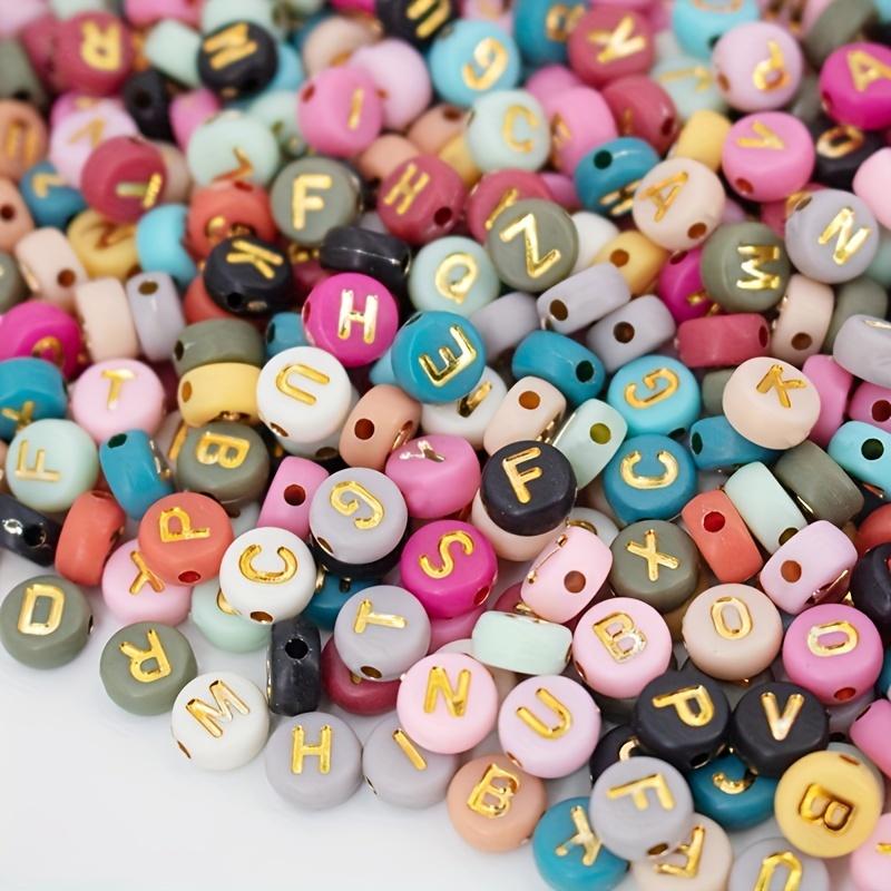 100PCS Colorful Alphabet Beads For Jewelry Making Bracelets Necklaces Key Chains