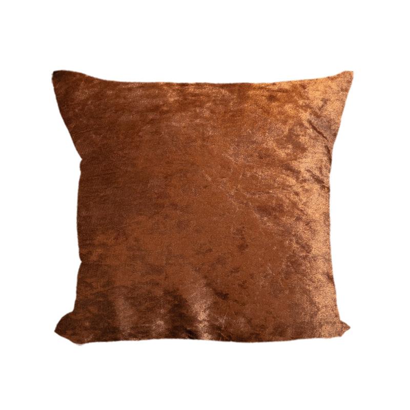 Short Plush Pillowcase Ins Style Solid Color Simple Pillow Sofa Cushion Flannel Pillow Light Luxury