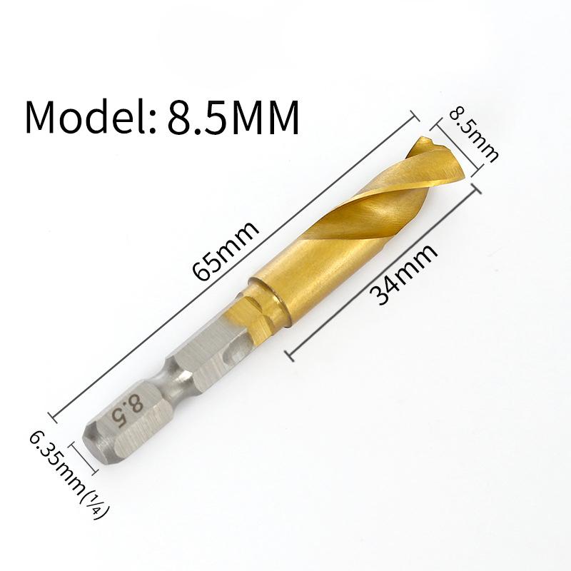 High Hardness 2-10Mm Twist Drill Bit Hex Shank Ultra-Short Hole Opener Stainless Steel Special Drill Wood Metal
