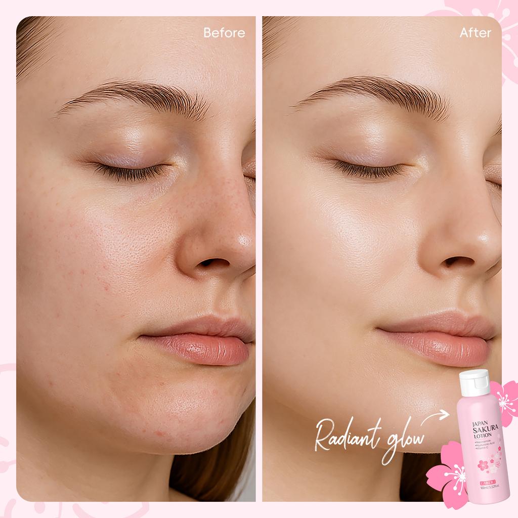 LAIKOU Sakura Balsam do Twarzy Nawilżająca Esencja Zwęża Pory Naprawczy Poprawia Elastyczność Skóry 100ML