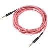 Musical Instrument Cable Braided Shielding Audio Extension Cord with NickelPlated Plug 6 Meter