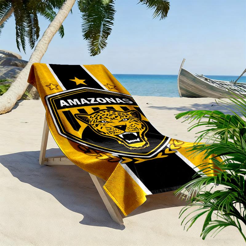 AMAZONAS FC Print Beach Towel, Large Soft Quick Dry Towel for Beach Camping Swimming