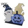 Halloween Party Table Setting Wooden Paper Towel Holder, Vertical Napkin Stand, Retro Dark Style Unique Spooky Souvenir for Home Freestanding
