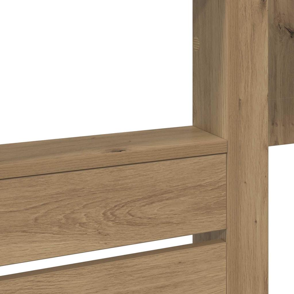 Bunk Bed for Kids Artisan Oak Finish 90 x 200 cm Particleboard