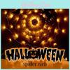 Spider Web Led String Lights For Halloween Decor With 1.2m 70led