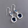 London Blue Topaz Gemstone 925 Sterling Silver Jewelry Handmade Earrings 1.80" EE-13-8