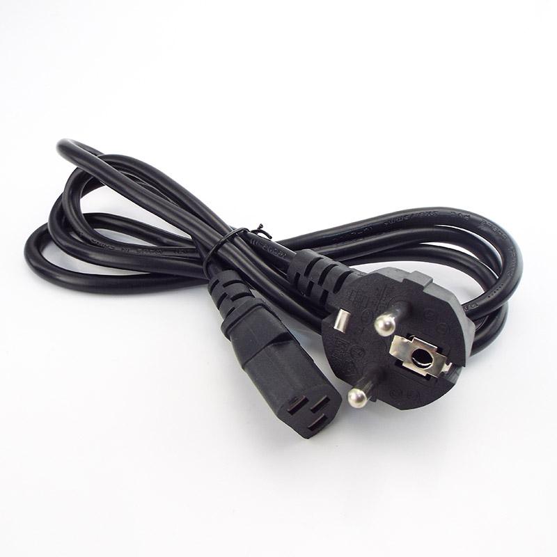 Euro Plug To EU AU Extension Electric LCD Cord 1.5m For Monitor Printer IEC C13 AC