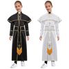 Costume Prêtre Enfant Manches Longues Boutons Robe Clergé d'Église Ministre Pasteur Robes Tenue de Jeu de Rôle
