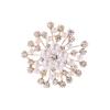 Women Brooch Snowflake Shape Rhinestone Faux Pearl Decor Anti-slip Wear-resistant Suit Coat Collar Hat Scarf Decoration