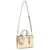 MICHAEL KORS Carson brand logo zipper solid color letter charm adjustable and detachable shoulder strap logo handbag small women's gold yellow