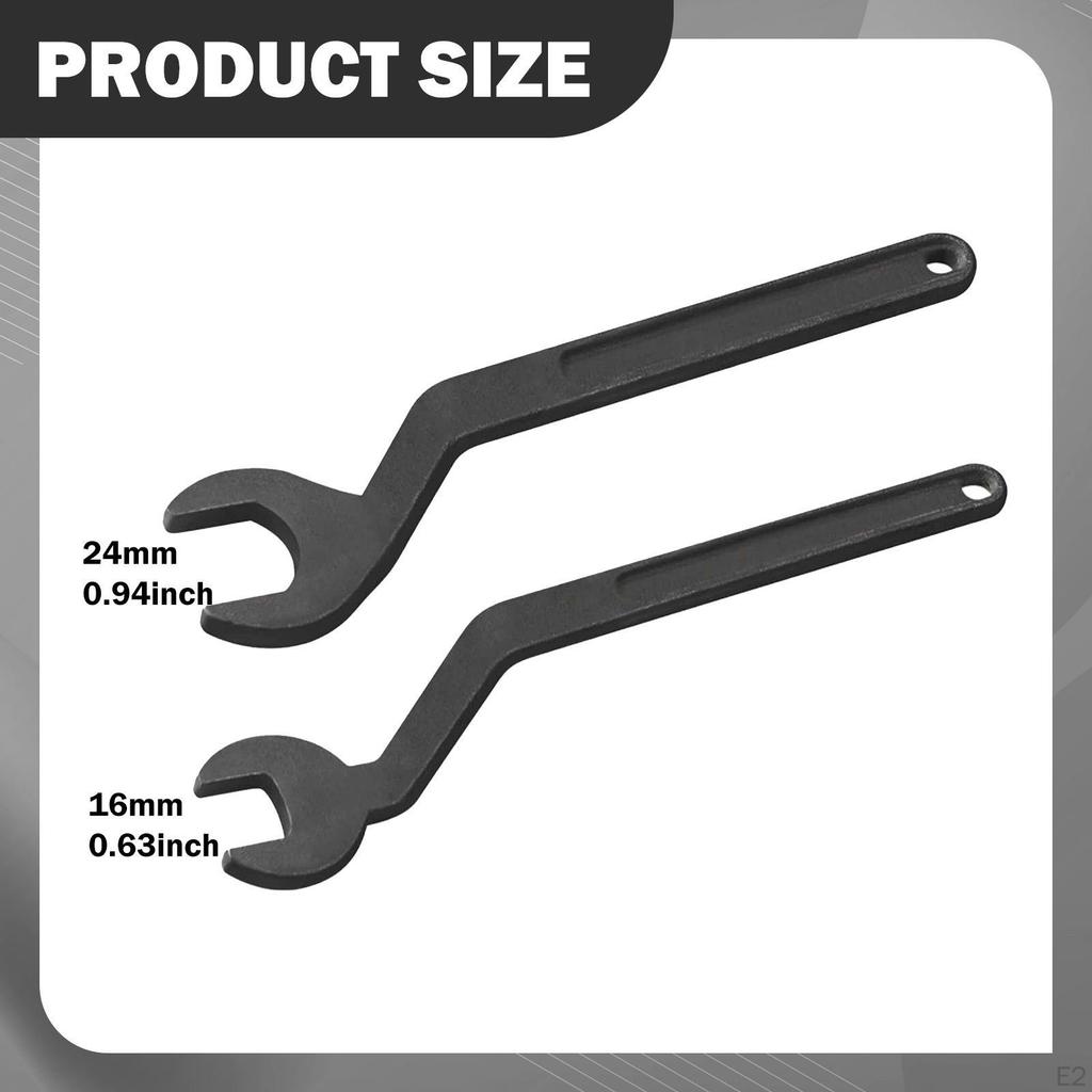 2x Offset Wrenches 16mm 24mm Clamp RA1152 Replace Practical Accessory Sturdy for Router Bit