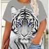 Women's T-shirt with round neck and short sleeves