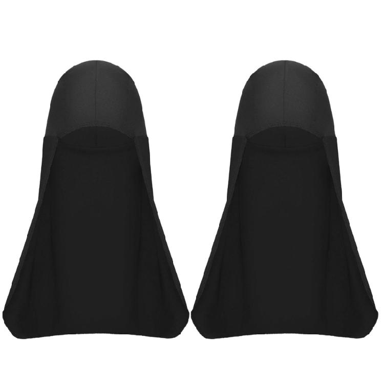 Elastic Helmet Sun Shade Liner 2Pcs Soft Polyester Neck Flap for Hard Hats Yard Work Cycling and Outdoor Travel Use