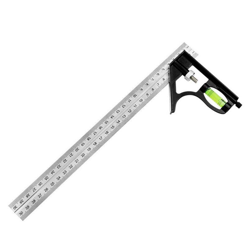 

Квадратная линейка 300 мм, угловой транспортир, регулируемые инструменты для деревообработки, угловая линейка, измерительные инструменты, комбинированный спиртовой уровень Pack of 1