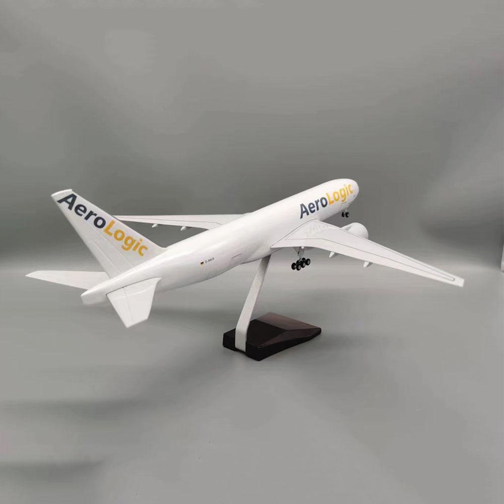 1:157er Maßstab Flugzeug B777-200 AeroLogic Airlines 47cm Modell Harzflugzeug Druckguss Simulation Miniaturflugzeug Heimdekoration