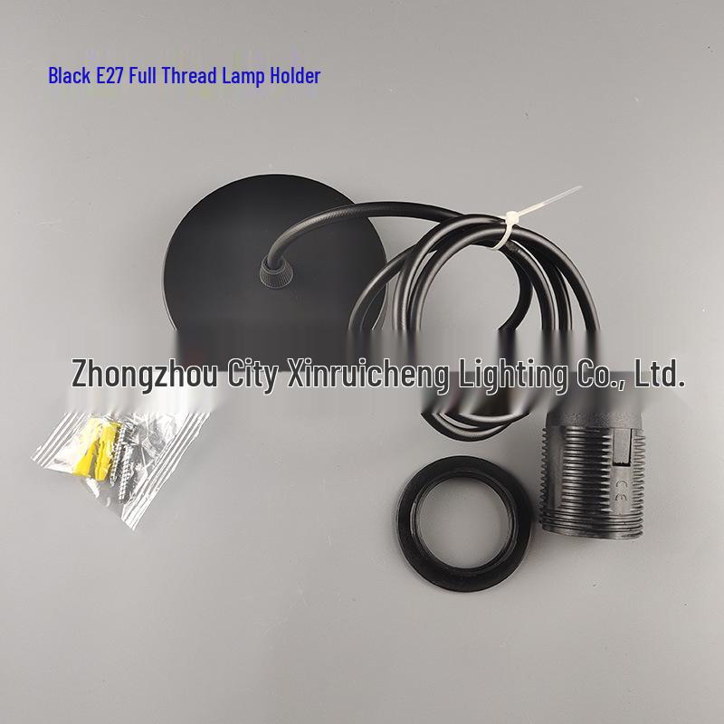 E27 Screw Base Lamp Holder with Ceiling Plate and Power Cord for DIY Hanging Lanterns