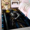 1PC Knight In Armor Portrait Print Carpet Rug for Living Room Bedroom Sofa Doormat Home Decor Non-slip Floor Mat