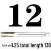 Extended Shank Fine Thread Tap for Hand and Machine Use, Non-standard Sizes M4-M24