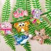 2/6Pcs Resin Sea Animal Figurines Flatback Resin Sea Creature Miniature Ornament for Art Craft Scrapbooking Decoration