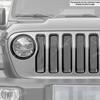 SHINEKA ABS Car Exterior Front Headlight Lamp & Racing Front Grille Decoration Cover for Jeep Wrangler JL Gladiator JT 2018 Up
