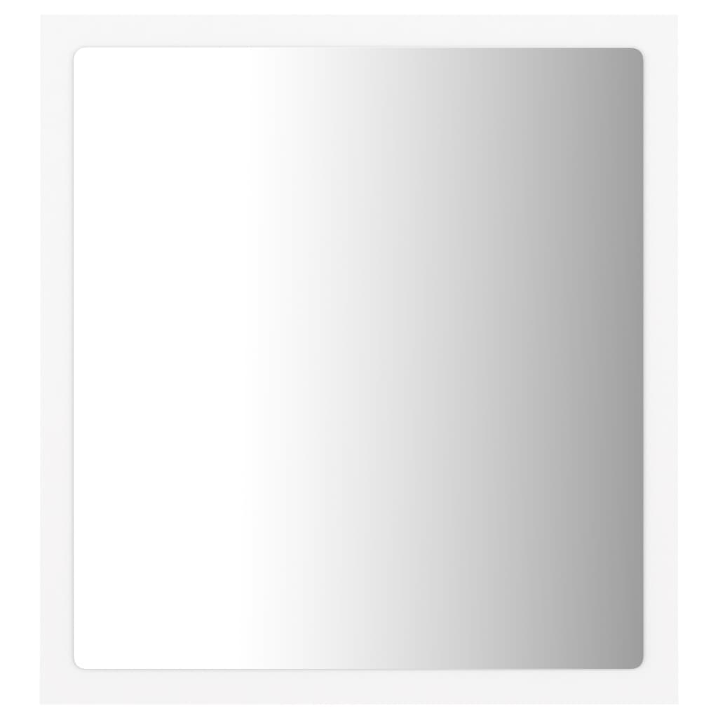 LED Bathroom Mirror White 40 x 8.5 x 37 cm Acrylic