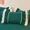 48*74cm Princess Style Pink Cake Layered Lace Pillowcase Splice Ruffle Edge Pillowcase European Style Hotel Home Bedding PillowsProtective Covers