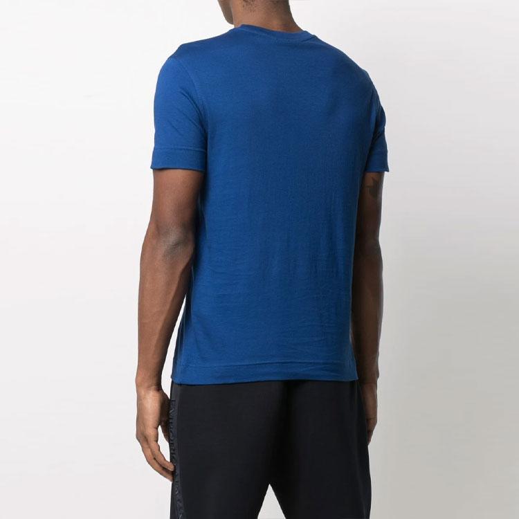 Emporio Armani Ss21 Logo Print Crew Neck Short Sleeve T-Shirt Men Tops Blue 3K1TE6-1JSHZ-0921