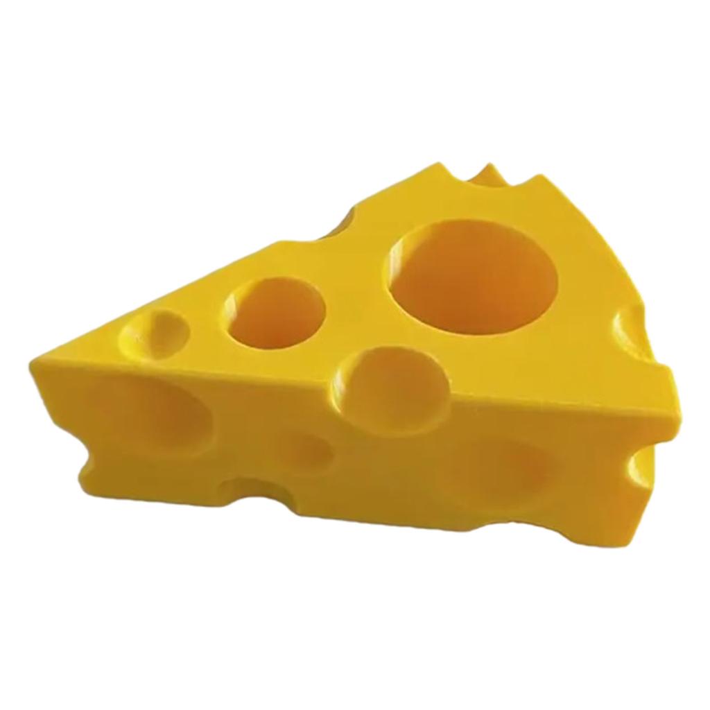 Cheese Shaped 3D Printed Toothbrush and Toothpaste Storage Rack For Children Space-Saving Bathroom Organizer