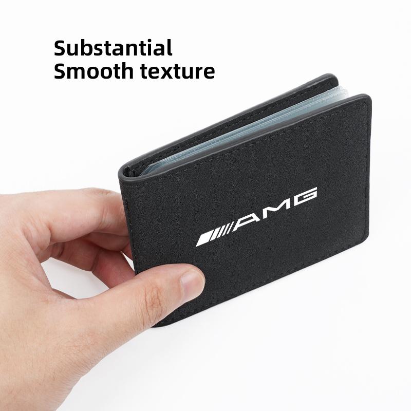 New Driver License Holder PU Leather Card Bag Stickers For Mercedes Benz AMG A B C E G CLA GLA W211 W214 W205 W203 W204 W206W220