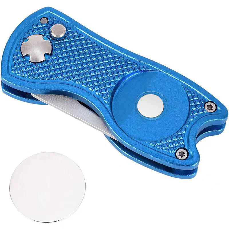 Fourche de green de golf pliante en aluminium avec manche en acier inoxydable