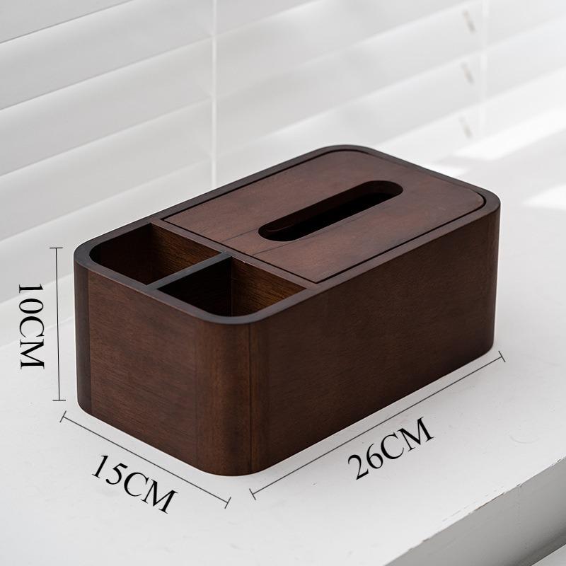 Walnut Wood Tissue Box Elegant Luxury Creative Tissue Case Rectangular Aesthetic Napkin Box Home Dining Table Storage Boxes