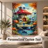 Smurfs Tapestry, Personalized Custom Text, Wall Hanging Tapestry For Living Room Home Wall Decor