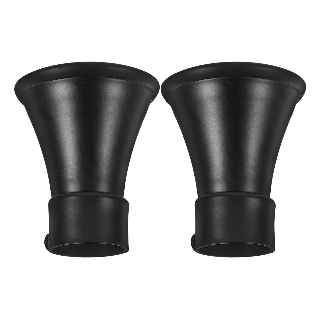 2 Pcs Decorative Head Curtain Rod Black Drapery End Caps Iron Rods Finials Only