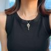 925 Silver Jadeite White Ice-Colored Natural Foam Jade Pendant, Real Shot.