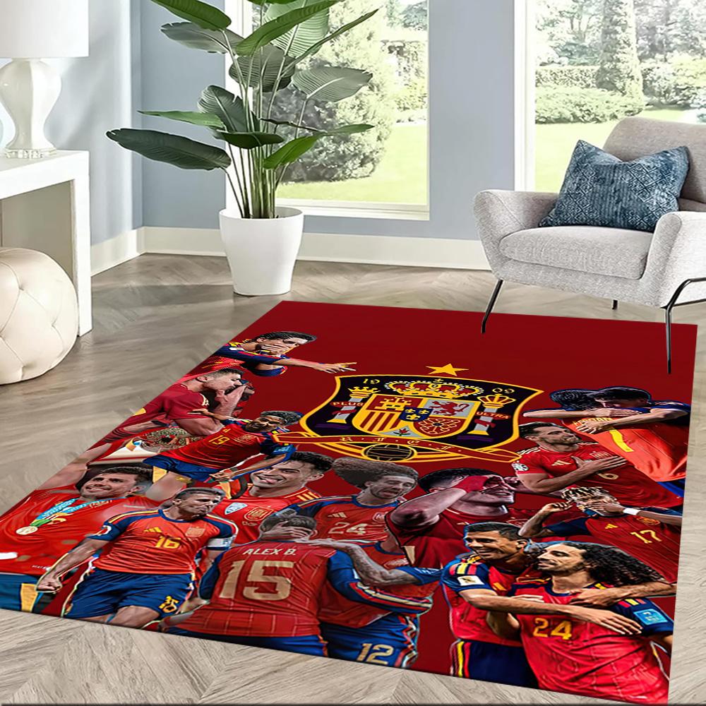 Atletico Madrid Teppich Geeignet für Spielzimmer Schlafzimmer Spielzimmer Außenbereich Rutschfester Teppich Anime Bürodekoration Perfekte Geburtstags-Weihnachtsgeschenkidee