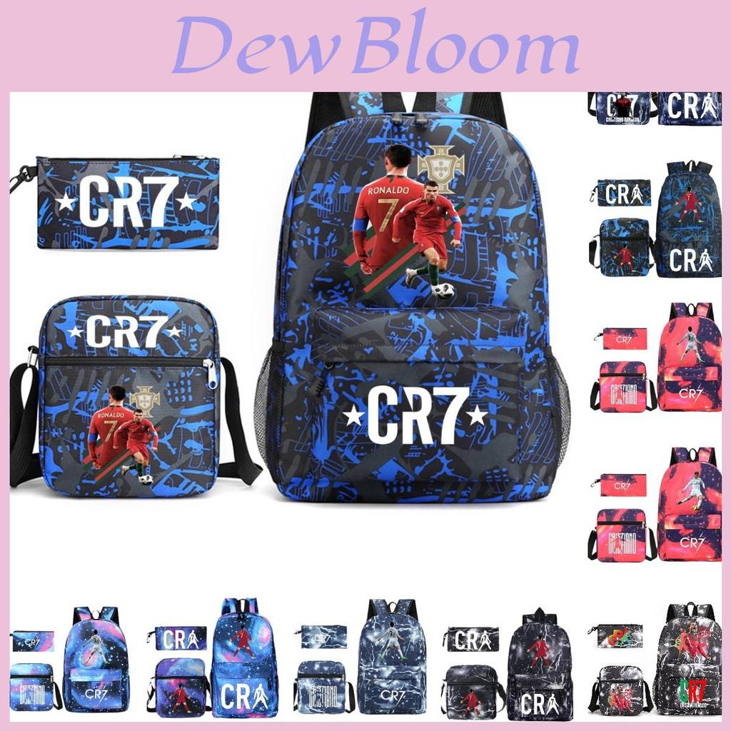 Cr7 Backpack Set Breathable Waterproof Oxford Fabric School Bag For Kids