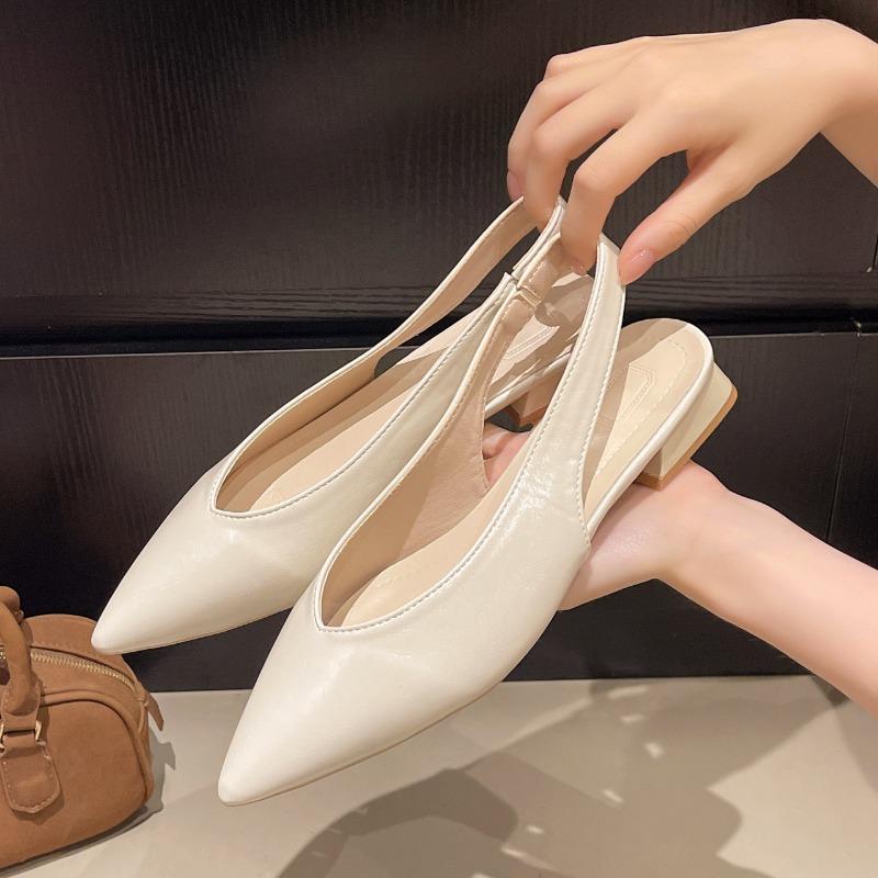 Fashion Matching Skirt Temperament Single Shoes Women Autumn 2025 New Fashion All-match French Closed Toe Sandals