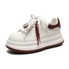 Casual sports little white shoes women's autumn new leather muffin thick sole heightening small simple versatile board shoes