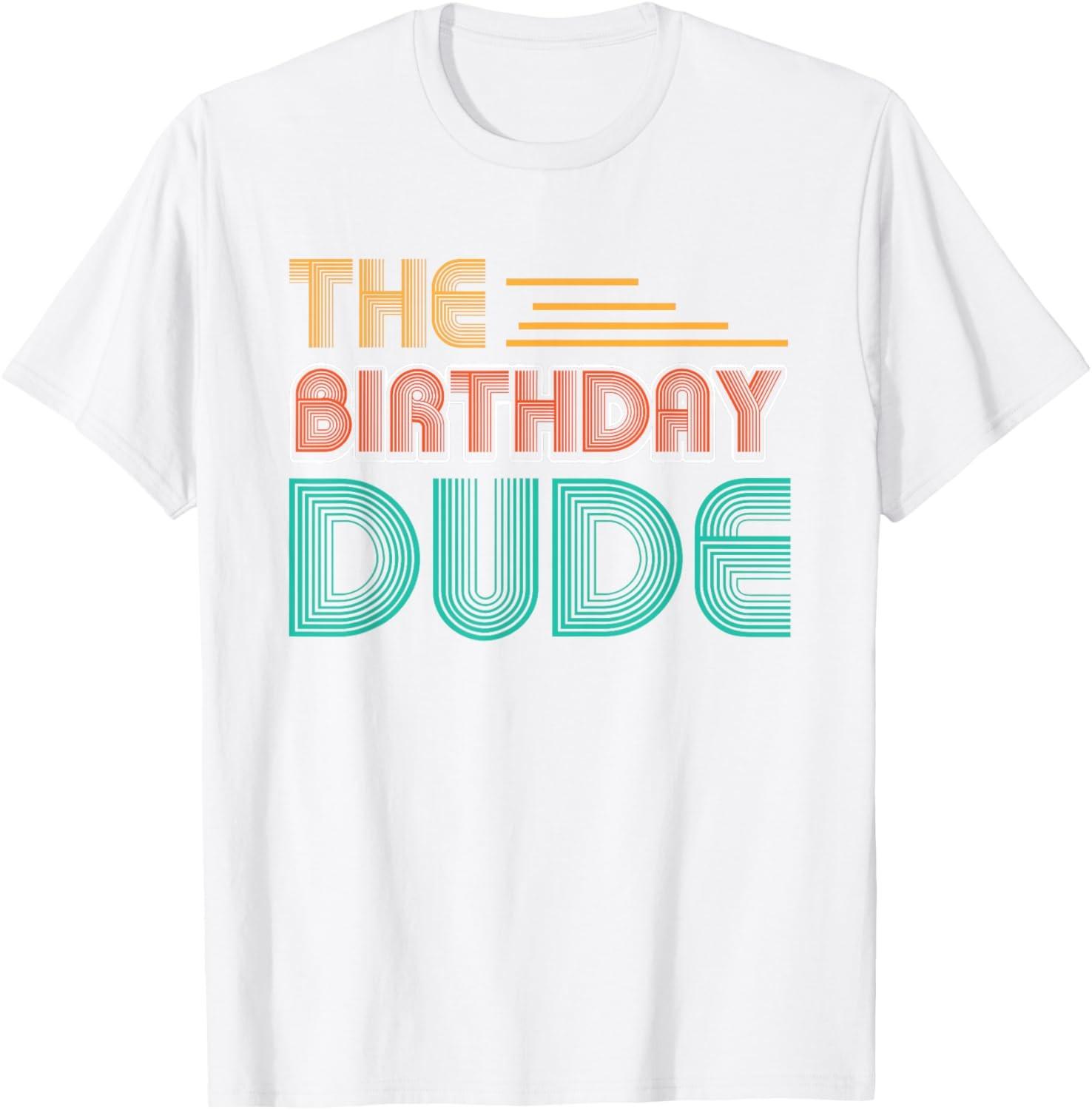 Birthday Dude Graphic Novelty Unisex T-Shirt S разноцветный