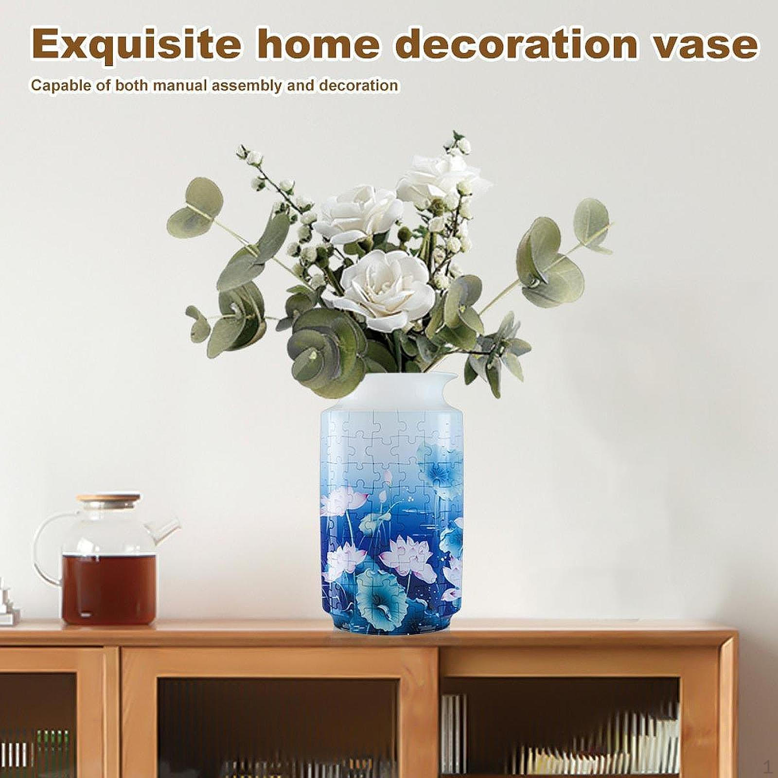 

3D Flower Arrangement Puzzle Vase for Tabletop Decor Tree Pattern