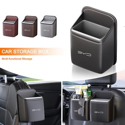 Poubelle suspendue de voiture haut de gamme Boîte de rangement pour dossier de siège Pour BYD Tang F3 E6 Atto Yuan Plus Song Max F0 G3 Accessoires intérieurs pour voiture