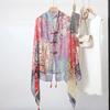 Tassels Sunscreen Scarf Shawl Knot Button National Style Cloak Fashion Cardigan Cape  Outdoor